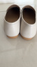 NINE WEST/玖熙樂(lè )福鞋女2025新款皮鞋一腳蹬職場(chǎng)通勤舒適平底女鞋 米白 38 曬單實(shí)拍圖