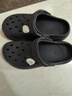 名創(chuàng  )優(yōu)品（MINISO）洞洞鞋男女夏季外穿涼鞋防滑厚底踩屎感包頭涼拖鞋 黑色+海洋星星 曬單實(shí)拍圖