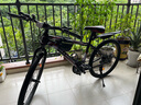 ICOLOUR山地車(chē)自行車(chē)成人公路單車(chē)男變速雙減震越野單車(chē)學(xué)生女青少年 頂配版-輻條輪【黑紅色】 24寸21速【身高：140-165cm】 曬單實(shí)拍圖