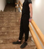 威廉馬奇夏季冰絲速干束腳褲男士修身小腳休閑潮流哈倫褲薄款九分運動長褲 黑色束腳夏款0219【九分】 M 適合100到110斤 曬單實拍圖