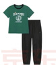 暇步士（Hush Puppies）童裝兒童速干套裝夏季男童短袖T恤女童透氣防蚊褲 松葉綠  160  曬單實(shí)拍圖
