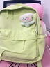 途尊日系ins簡(jiǎn)約休閑百搭雙肩包森系旅行背包初中高中生大學(xué)生書(shū)包女 奶綠色[加強版面料加厚防潑水] 單包 曬單實(shí)拍圖