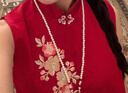 泰勒馬丁敬酒服新娘結(jié)婚新中式2025新款訂婚晨袍禮服復(fù)古風(fēng)紅色改良旗袍 F2430（送腰帶+項鏈） XL 曬單實拍圖