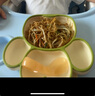 好伊貝（HOY BELL）寶寶餐盤硅膠帶吸盤兒童餐具學(xué)吃飯分格輔食碗餐盤綠色叉勺3件套 曬單實(shí)拍圖