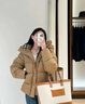 羽絨服女款男2025年最新款情侶外套可脫卸袖子兩穿馬甲白鴨絨冬季 卡其色 3601加厚 2XL 曬單實(shí)拍圖