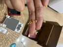 周六福（ZLF）七夕禮物  黃金耳釘女款足金仙氣飄帶蝴蝶結耳飾送女友禮物 計價 一對-2.5g 曬單實拍圖