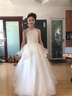 DOMIAMIAKIDS高端女童晚禮服女花童小女孩兒童生日公主裙主持人走秀演出服 香檳色禮服+皇冠【贈襯裙】 150 cm 曬單實拍圖