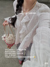 無印良品（MUJI）女式 木棉混雙層紗織長袖罩衫女士襯衫襯衣25年秋季新品女裝 磚紅色條紋 M (160/84A) 曬單實(shí)拍圖