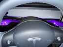 TITA適用特斯拉真碳纖維檔桿套model3懷擋貼y撥桿改裝內飾配件丫 Model3/Y 碳纖維懷檔（魅紫款） 曬單實(shí)拍圖