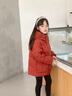 波司登（BOSIDENG）25年新款男女兒童短款5A抗菌4防面料大兜連帽羽絨服T250246915DS 深雅紅|1697 120 /60 約 110-120cm 22kg 曬單實拍圖