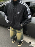 adidas休閑簡約三條紋梭織立領(lǐng)夾克外套男裝阿迪達(dá)斯官方三葉草 黑色 S 曬單實拍圖