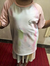 優(yōu)優(yōu)1點(diǎn)（Yoyo one）女童套裝兒童夏季冰絲網(wǎng)球速干訓練服女孩短袖跑步運動(dòng)裙子羽毛球 18807粉色+4357漸變 130 曬單實(shí)拍圖