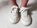 FOOT INDUSTRY 足下工業(yè)「品牌經(jīng)典」網(wǎng)球板鞋百搭運(yùn)動(dòng)休閑舒適真皮板鞋男女 古白 37 曬單實(shí)拍圖