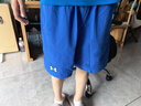 安德瑪（Under Armour）兒童夏季運動套裝夏款短褲短袖套裝男大童短袖梭織短褲套裝 白T藍短褲 160 曬單實拍圖
