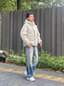 Teenie Weenie Men小熊男裝三防連帽防風(fēng)寬松90鴨絨鎖溫厚款羽絨服 淺卡其色 M 曬單實(shí)拍圖