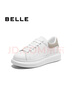 百麗（Belle）簡約舒適小白鞋女2025春新商場同款平穩(wěn)休閑板鞋D5Q1DAM5 白色/杏 38 (240mm) 曬單實拍圖