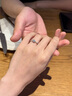 DRAGBOLL莫桑石鉆戒女儀式用婚戒對戒結婚一對求婚戒指送送女朋友生日禮物 女戒號數(shù)8-18號-男戒號數(shù)12-25號 曬單實拍圖