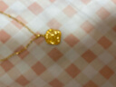 周六福爆閃方糖黃金項鏈吊墜生日禮物計價(jià)A0613172 約4.27g 40+5cm 曬單實(shí)拍圖