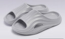 名創(chuàng  )優(yōu)品（MINISO）拖鞋男女家居情侶家用舒適浴室防滑防臭四季拖鞋  煙灰色44-45 曬單實(shí)拍圖