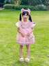 木木屋公主裙女童連衣裙夏季玲娜貝爾兒童短袖裙子中小童生日禮服蓬蓬裙 玲娜貝爾短袖裙子 140 適合130-140cm年齡9-10歲 曬單實拍圖