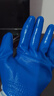 N518丁腈手套勞保浸涂膠乳膠防滑耐磨透氣耐油耐酸堿工地工作干活 （進(jìn)口膠）白紗藍色【12雙】 曬單實(shí)拍圖