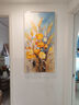 仟畫(huà)物語(yǔ)手繪玄關(guān)油畫(huà)《豐收麥穗》抽象藝術(shù)畫(huà)客廳沙發(fā)背景墻豎版掛畫(huà)壁畫(huà) 美院畫(huà)家手繪-金屬拉絲金框 60x120cm 曬單實(shí)拍圖