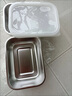 316不銹鋼食品級(jí)飯盒保鮮盒耐高溫蒸煮烤箱盤(pán)冷藏收納撈汁器皿 1000ML【16*12*6.5】四盒四蓋 曬單實(shí)拍圖