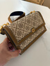 湯麗柏琦（Tory Burch）T MONOGRAM迷你時(shí)尚老花經(jīng)典風(fēng)琴包手提單肩斜挎TB女包七夕禮物 81000-371榛子棕 （22*4*13.5） 曬單實(shí)拍圖