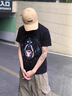 aolinps澳林匹斯 鑲鉆狗頭T恤2025年男女休閑情侶短袖T恤經(jīng)典半袖 黑色 M 曬單實(shí)拍圖