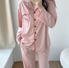 貓人【100%純棉抑菌】女士睡衣女透氣長袖長褲套裝高級感夏季家居服女 曬單實拍圖