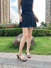 妙麗（Millies）品牌高奢涼鞋女2025夏季新款高跟鞋酒杯跟小香風(fēng)精致水鉆女士涼鞋 黑色 37 曬單實(shí)拍圖