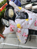 牛公子電動(dòng)車(chē)擋風(fēng)被秋冬季加厚加絨親子防風(fēng)被摩托車(chē)罩護膝防水擋風(fēng)衣 （特價(jià)）灰色萌趣兔【側翼加寬】加絨加厚 曬單實(shí)拍圖