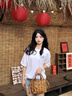 班尼路（Baleno）純棉T恤女夏季2025新款設(shè)計感寬松圓領(lǐng)短袖女款時尚百搭體恤上衣 曬單實拍圖