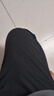 羅蒙（ROMON）冰絲休閑褲男士春夏季中青年彈力直筒松緊褲抽繩百搭涼感西裝褲男 黑色 2XL (185) (適合150-170斤) 曬單實(shí)拍圖