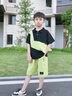 皮爾卡丹（pierre cardin）男童短袖polo衫套裝2025新款夏裝洋氣痞帥網(wǎng)紅拼接炸街兒童衣服潮 拼色套裝 130 曬單實(shí)拍圖