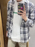 真維斯格子襯衫男2025春秋夏季休閑長袖襯衣青年外穿百搭潮流上衣服外套 1XM21/CS2209淺藍(lán)色 XL 曬單實(shí)拍圖