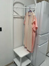 卓博衣帽架落地掛衣架臥室客廳衣服架轉(zhuǎn)角落架儲(chǔ)物架置物架子BZJ白色 曬單實(shí)拍圖