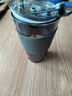 拜杰玻璃水杯竹節(jié)杯帶吸管水杯帶蓋咖啡杯禮物玻璃飲料杯杯子450ML 曬單實(shí)拍圖