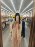 閃動(dòng)少女（SHANDONGSHAONV）感甜美雪紡碎花長(cháng)裙2025新款法式粉色吊帶連衣裙兩件套裝女夏 開(kāi)衫 M 曬單實(shí)拍圖