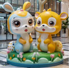大型玻璃鋼雕塑定制卡通IP吉祥物雕塑景觀(guān)商場(chǎng)美陳大擺件雕塑廠(chǎng)家 卡通雕塑   來(lái)圖定制定金 曬單實(shí)拍圖