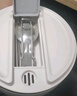 京東京造 泡面碗 上班族304不銹鋼飯盒小學(xué)生雙層防燙1.3L白色 配筷勺 曬單實拍圖