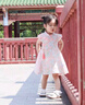 【女童夏季裙子】2025新款兒童裙子夏天國風新中式漢服短袖女裙子 粉色 120 cm 曬單實拍圖
