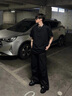 Shelley Jones cleanfit黑色短袖男款夏季潮牌重磅純棉t恤三本針小領(lǐng)口半袖體恤 黑色 （重磅精梳棉） XL [推薦120-140斤] 曬單實(shí)拍圖