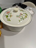 崇得加厚14-30cm搪瓷蓋盆湯盆豬油碗盆餃子餡料盆火鍋麻辣燙煎藥碗盆 紫金花/高蓋 24cm（1個） 曬單實(shí)拍圖
