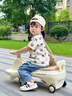 煦凜日本扭扭車兒童防側(cè)翻可推溜溜車1-3-6歲可坐大人男女寶寶搖搖車 咖-親子同承【普通款加大車身承重100斤-牽引】 曬單實拍圖