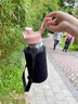 JCZS德國大容量玻璃杯耐高溫防摔桶水壺茶水分離外出帶吸管雙飲杯 750ml-白色 送過濾網(wǎng)+吸管 曬單實拍圖