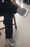步瀛齋布鞋男透氣一腳蹬休閑男士漁夫鞋 灰色 41 曬單實(shí)拍圖