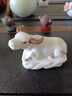 竹暄陶瓷十二生肖擺件整套兔鼠?；埳唏R羊猴雞狗豬屬相飾品家居擺設 生肖-牛（白瓷）小號 曬單實(shí)拍圖