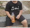 特步（XTEP）童裝國潮短袖套裝明日之星涼爽速干兩件套 純正黑  150  曬單實(shí)拍圖