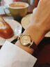 西太后女士手表精致女款輕奢小表盤(pán)石英表氣質(zhì)女表土星腕表女式 棕色女表 23mm 曬單實(shí)拍圖